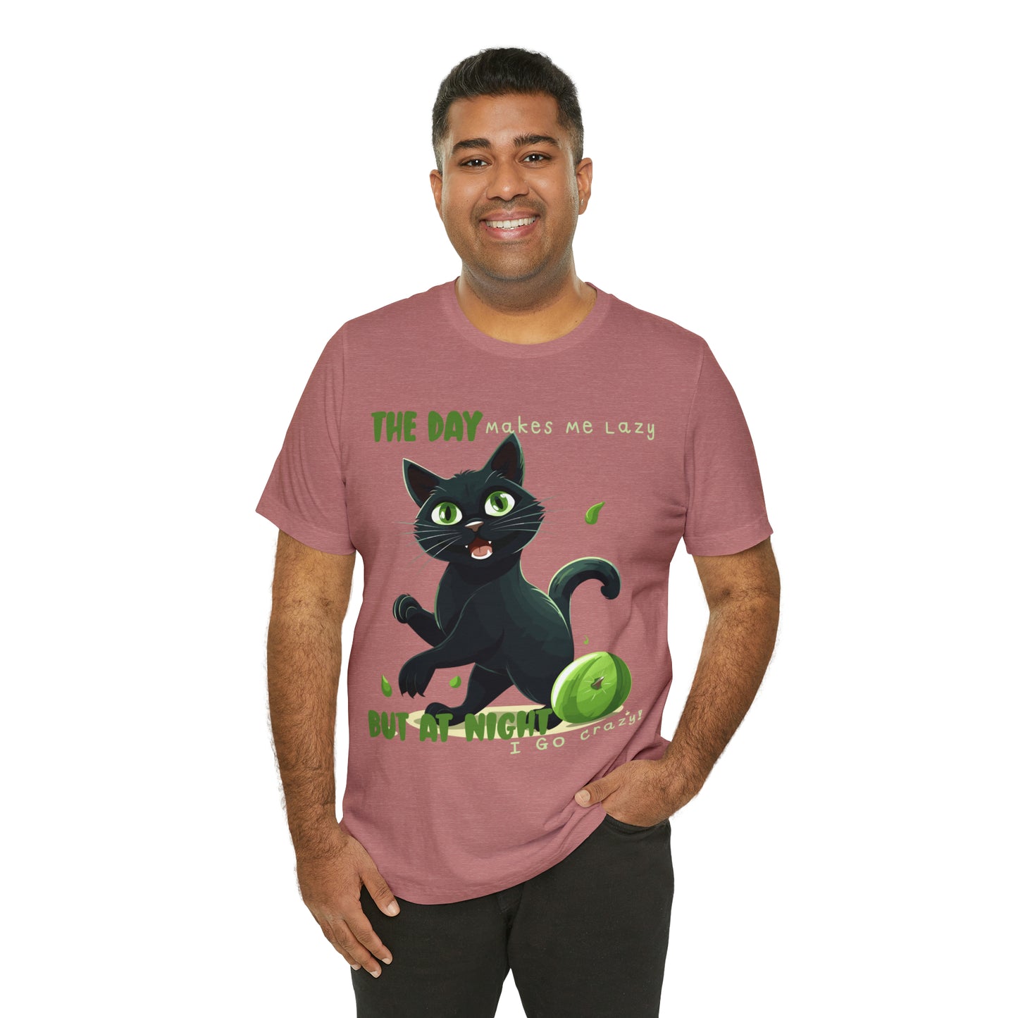 From Lazy Days to Wild Nights Cat Lovers Funny Night Out T-Shirt