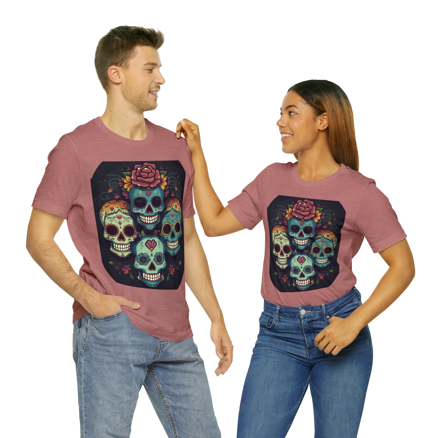 Sugar Skull Day Of The Dead Halloween Mexican Skeleton T-Shirt