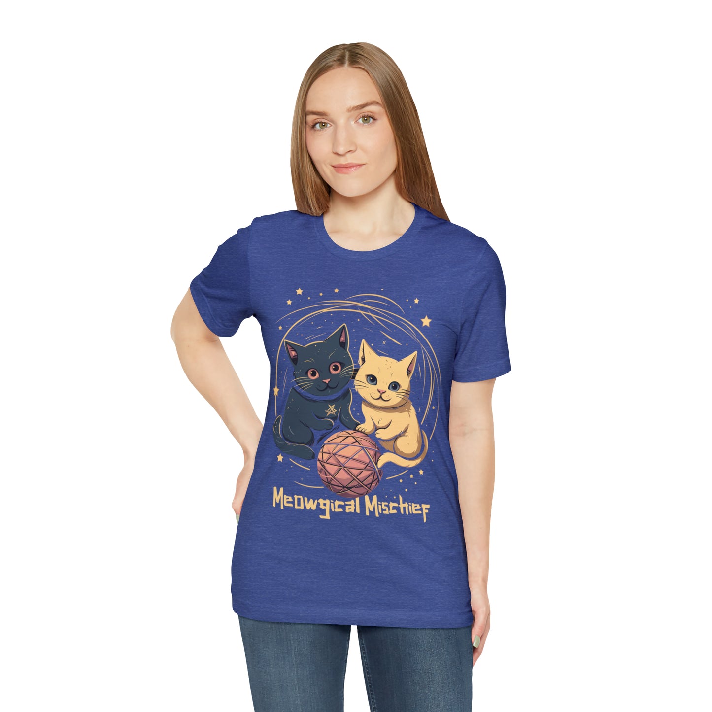 Meowgical Mischief Halloween Black Cat Magic Feline T-Shirt