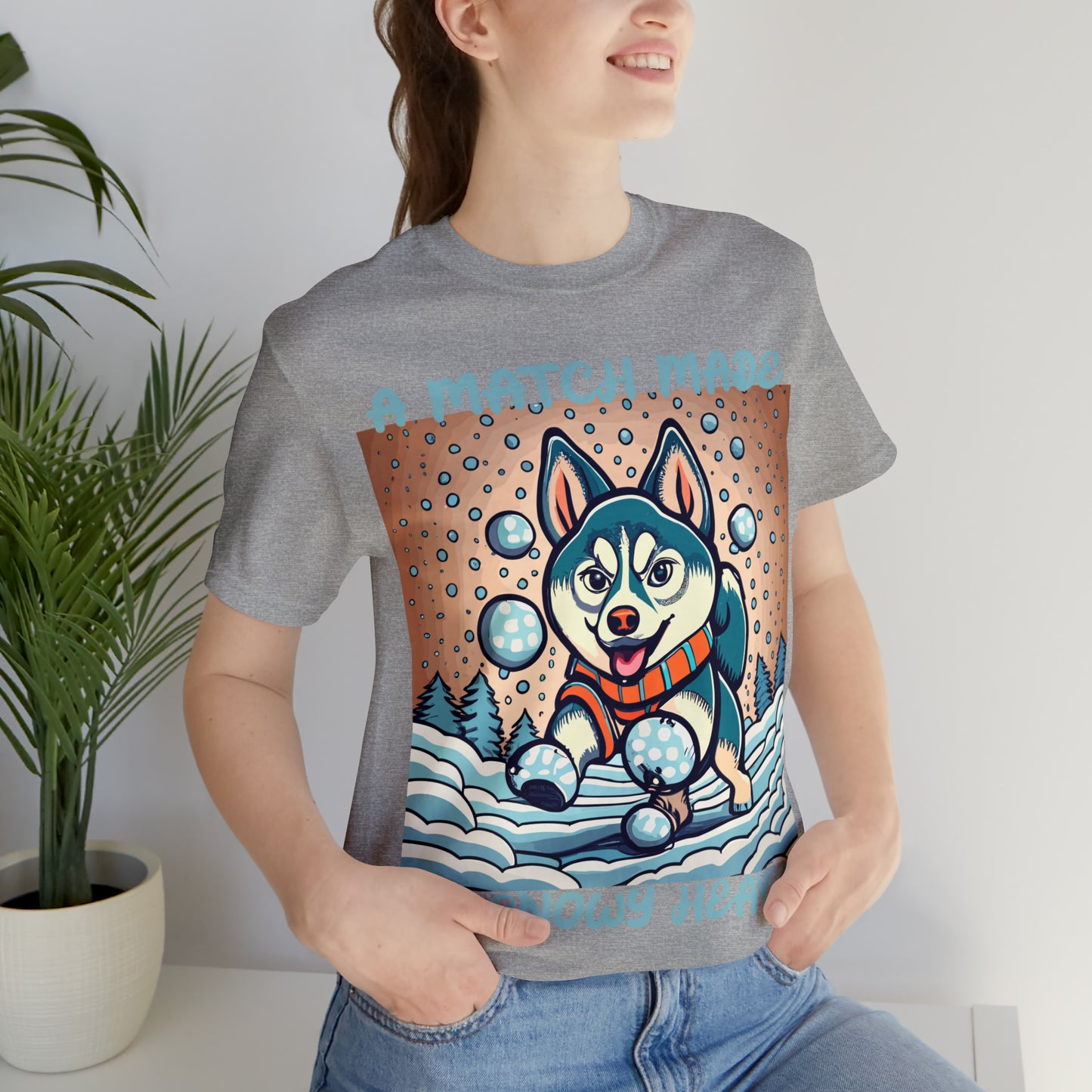 Winter Wonderland Husky Love Match Made In Snowy Heaven T-Shirt