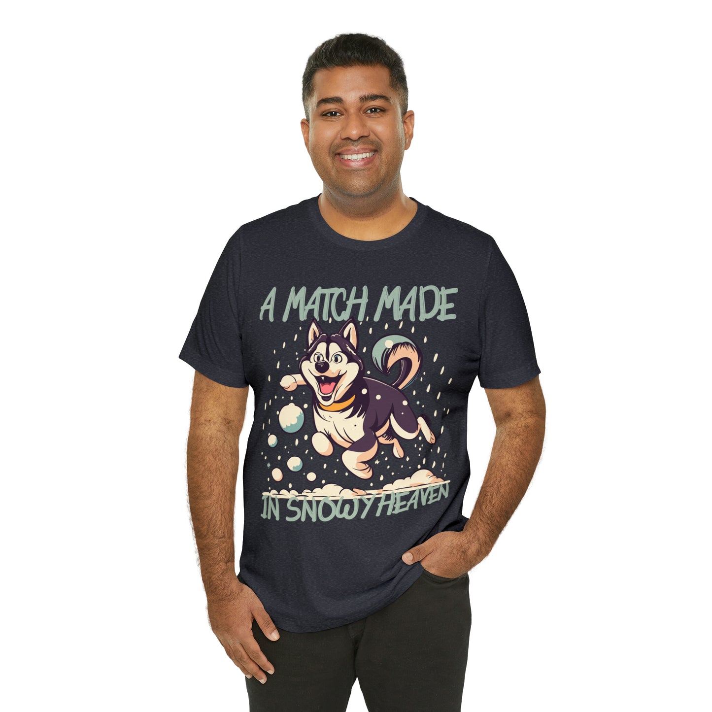 Winter Wonderland Husky Love Match Made In Snowy Heaven T-Shirt