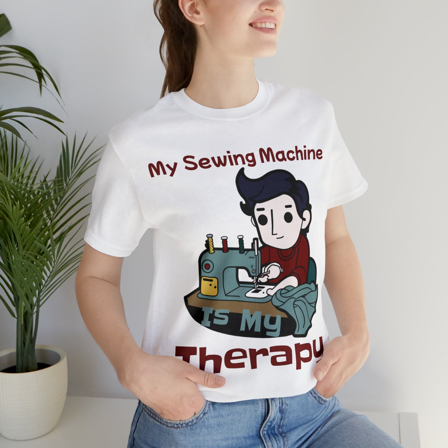 Sewing Machine Therapy: Finding Solace Through Stitches T-Shirt