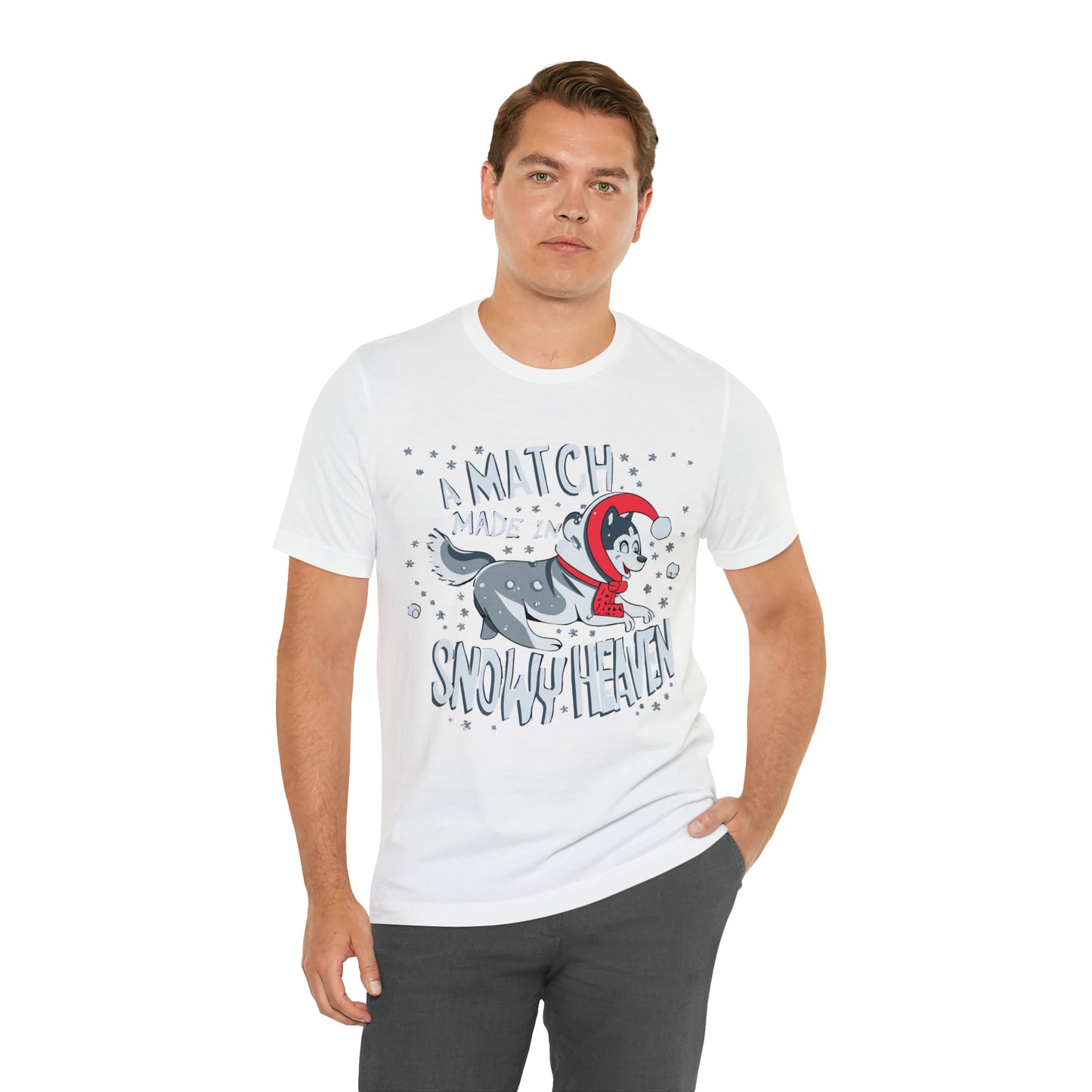 Winter Wonderland Husky Love Match Made In Snowy Heaven T-Shirt