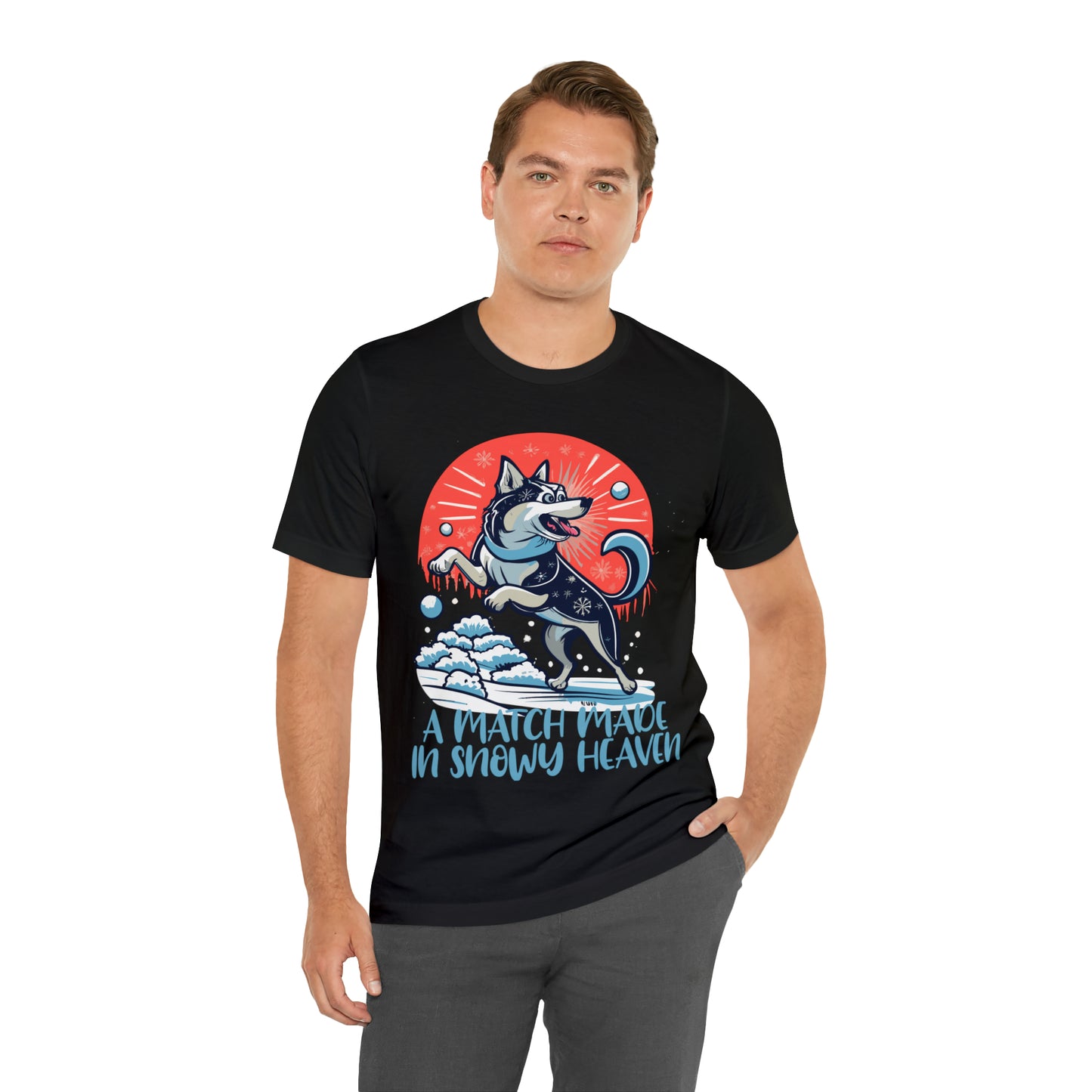 Winter Wonderland Husky Love Match Made In Snowy Heaven T-Shirt