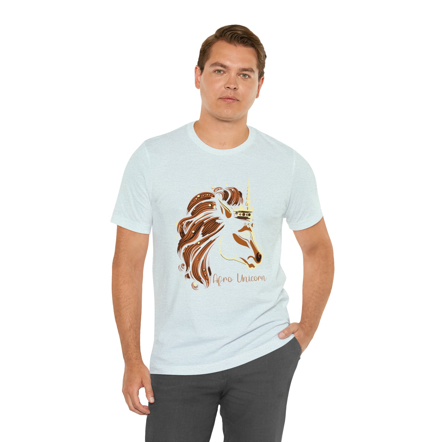 Afro Unicorn with crown - Regal Whimsical Majestic Fantasy Royal T-Shirt