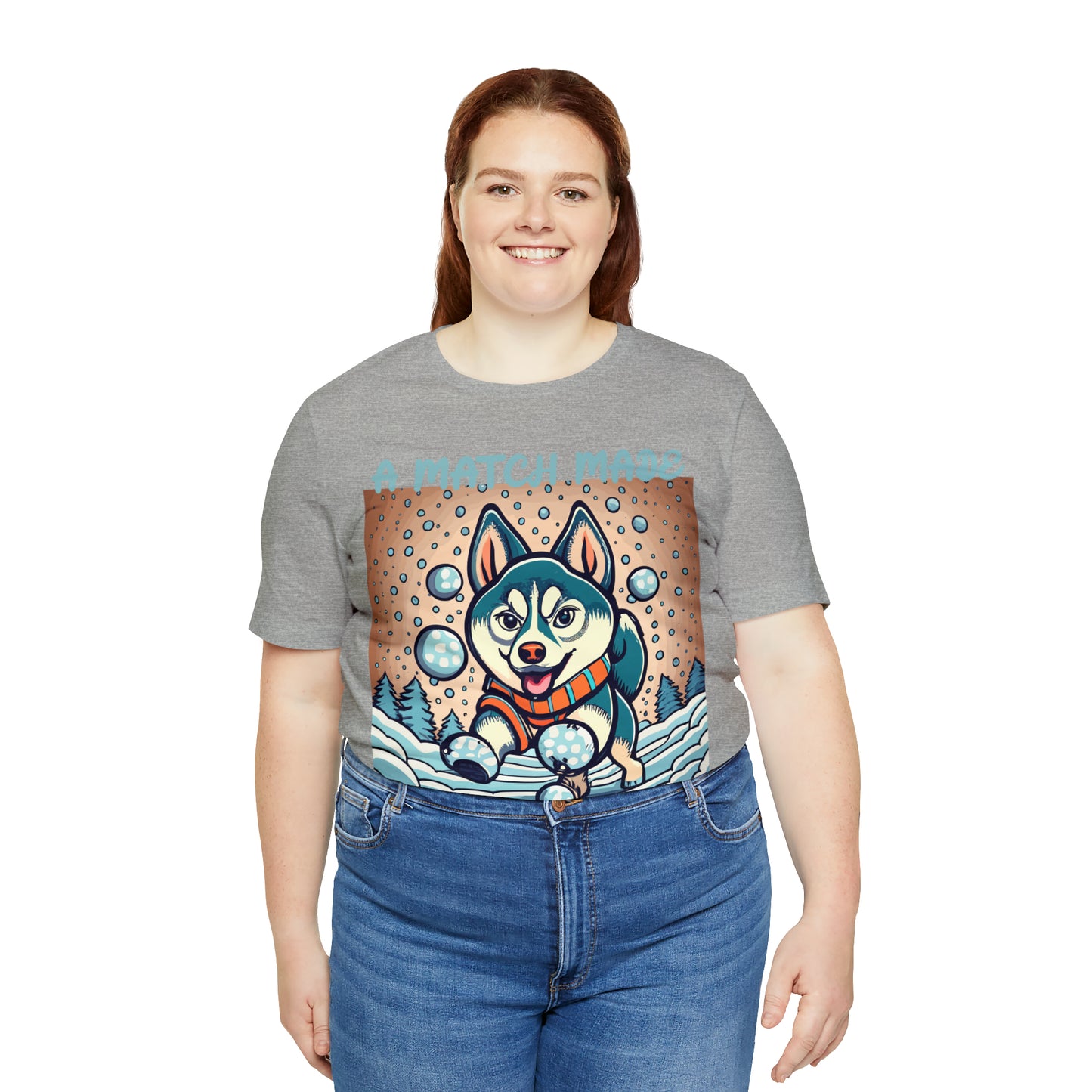 Winter Wonderland Husky Love Match Made In Snowy Heaven T-Shirt