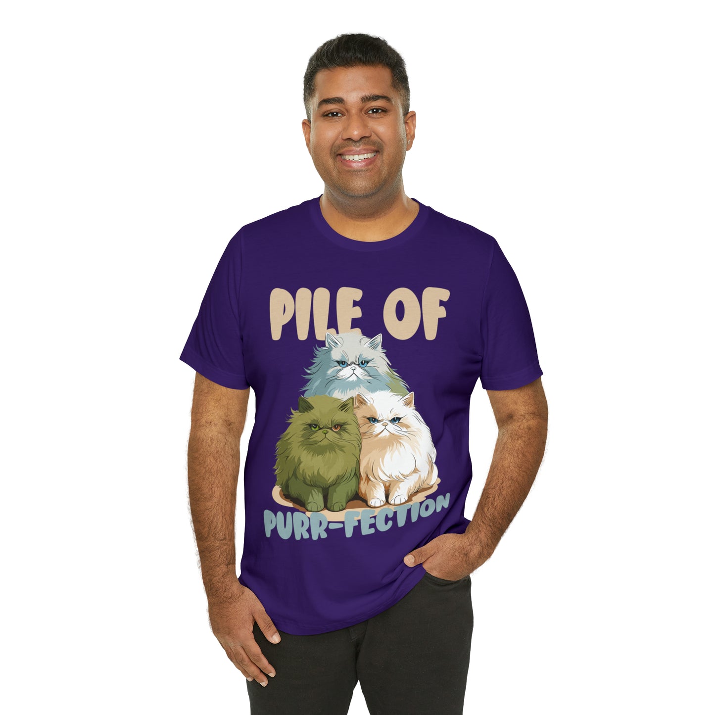 Cat Lover's Pile of Purr-fection Cute Feline Kitty T-Shirt