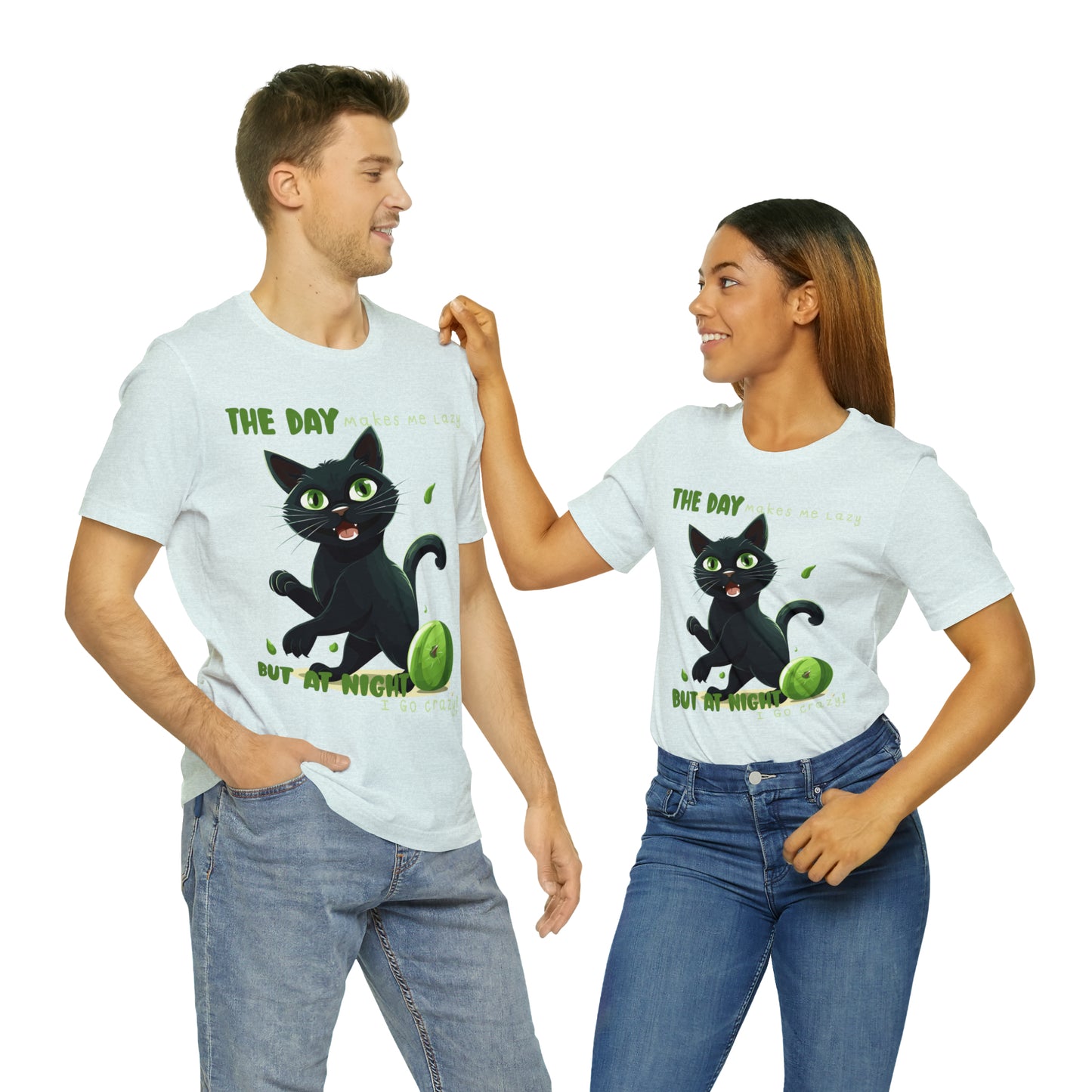 From Lazy Days to Wild Nights Cat Lovers Funny Night Out T-Shirt