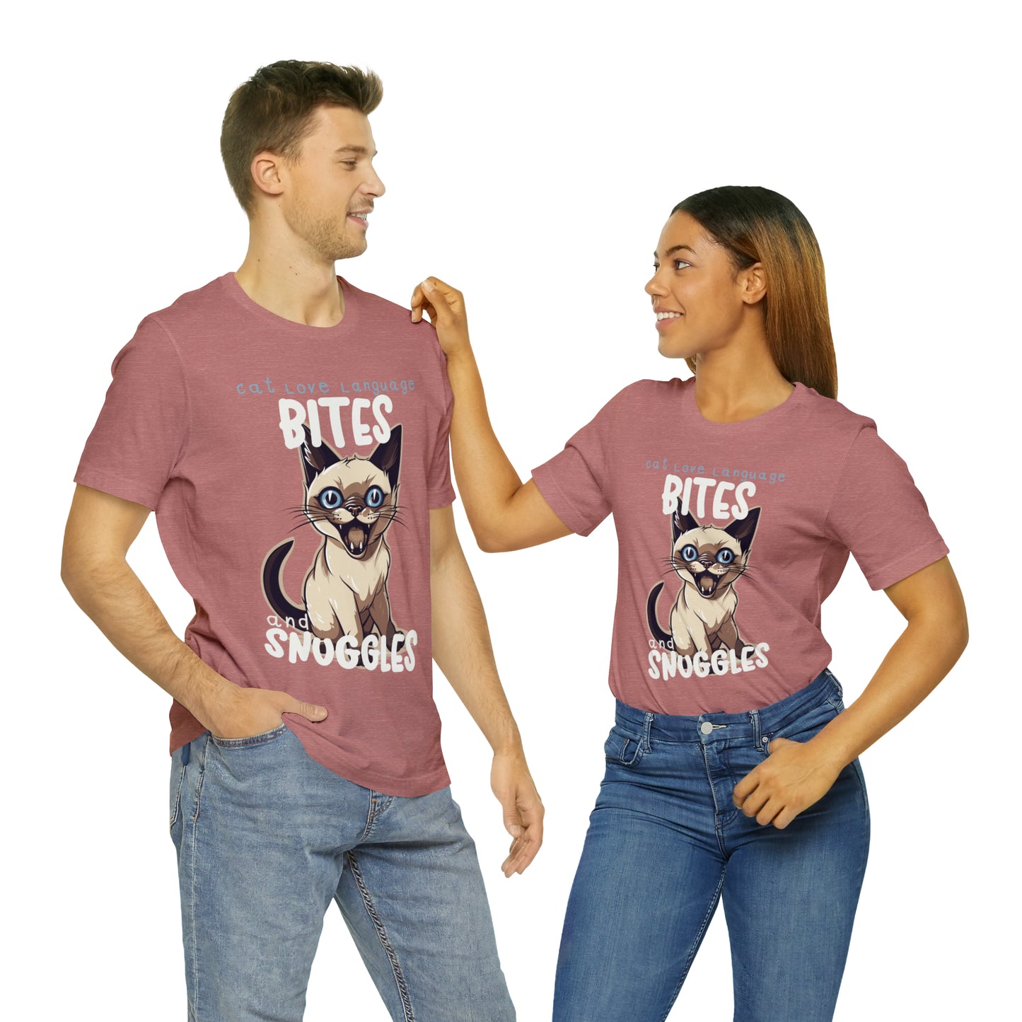 Cat Love Language Bites and Snuggles Kitten Meow T-Shirt