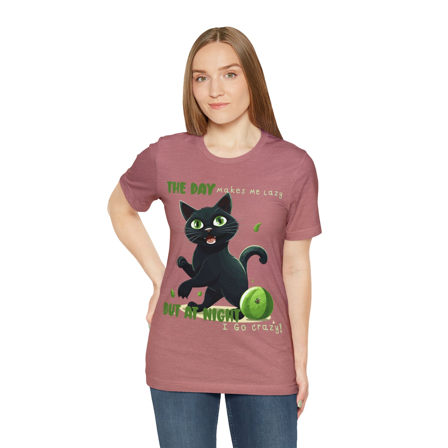 From Lazy Days to Wild Nights Cat Lovers Funny Night Out T-Shirt