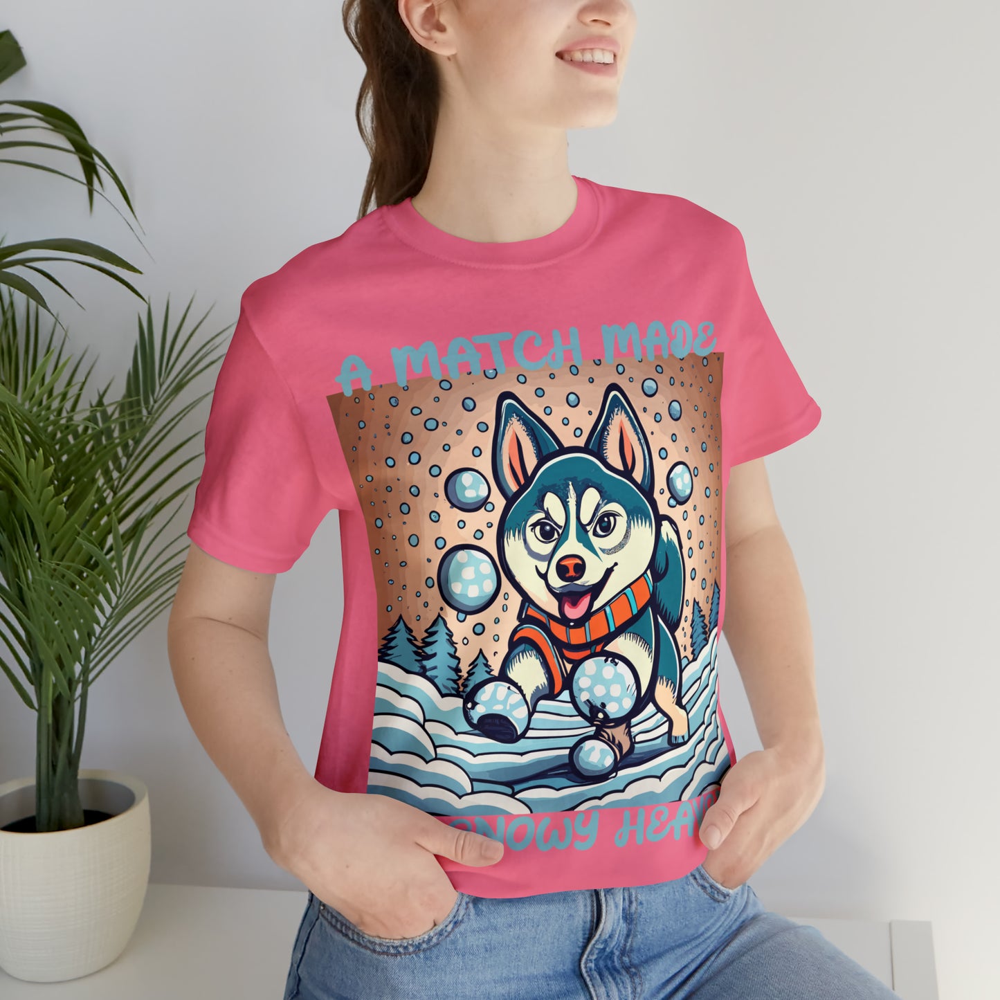 Winter Wonderland Husky Love Match Made In Snowy Heaven T-Shirt