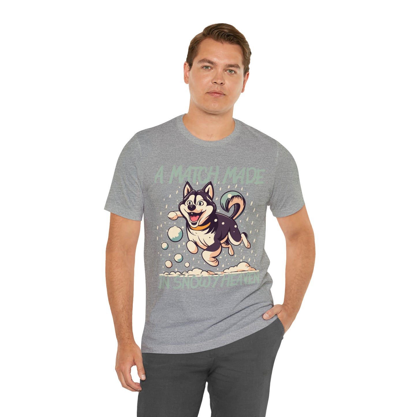 Winter Wonderland Husky Love Match Made In Snowy Heaven T-Shirt