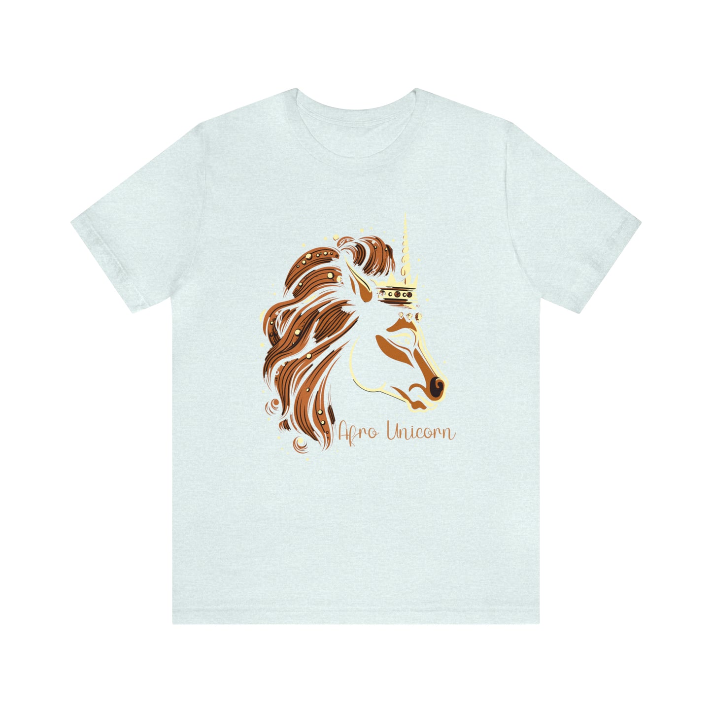 Afro Unicorn with crown - Regal Whimsical Majestic Fantasy Royal T-Shirt