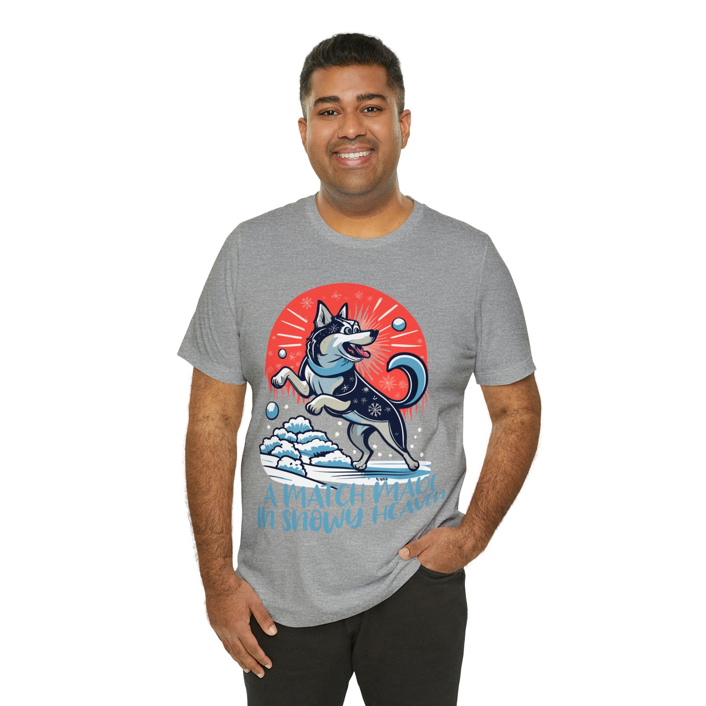 Winter Wonderland Husky Love Match Made In Snowy Heaven T-Shirt