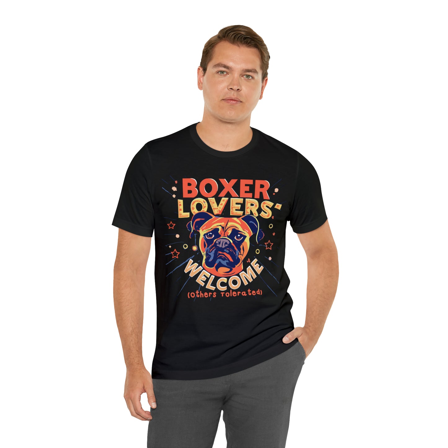 Boxer Lovers Welcome Dog Others Welcome Embrace the Love T-Shirt