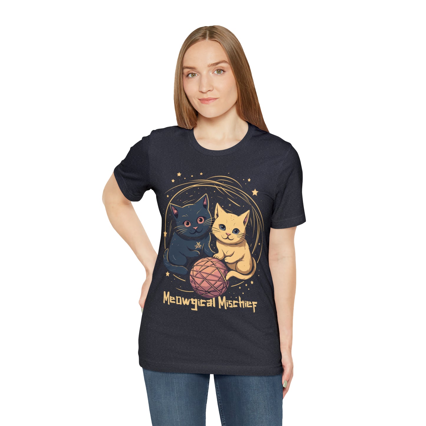 Meowgical Mischief Halloween Black Cat Magic Feline T-Shirt