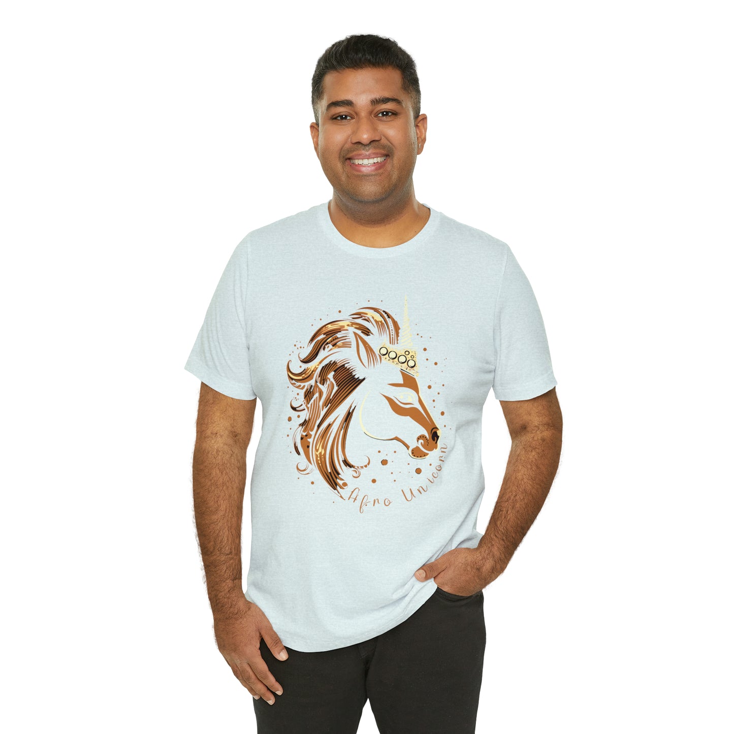 Afro Unicorn with crown - Regal Whimsical Majestic Fantasy Royal T-Shirt