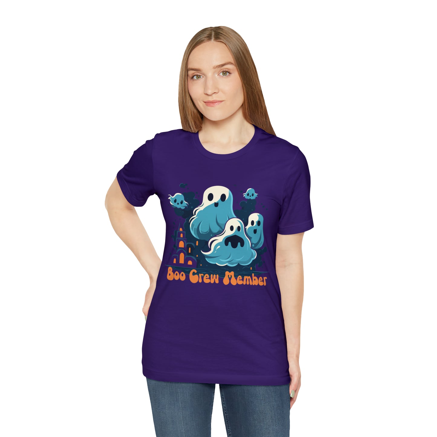 Halloween Boo Crew Member Spooky Ghosts Haunted T-Shirt