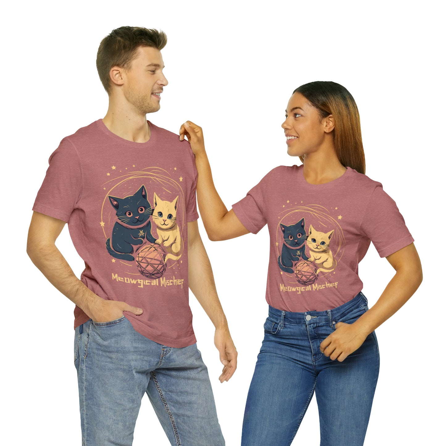 Meowgical Mischief Halloween Black Cat Magic Feline T-Shirt