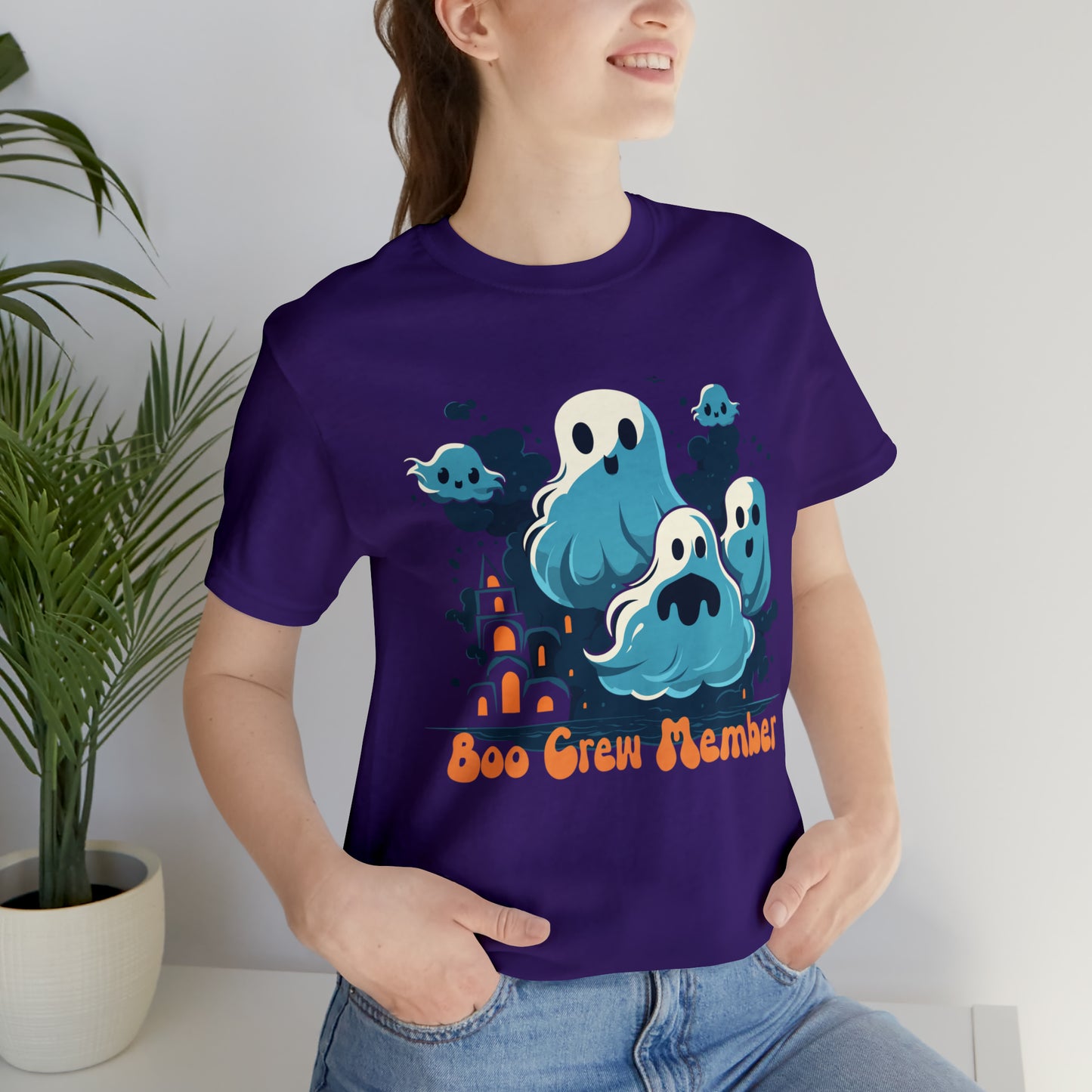 Halloween Boo Crew Member Spooky Ghosts Haunted T-Shirt