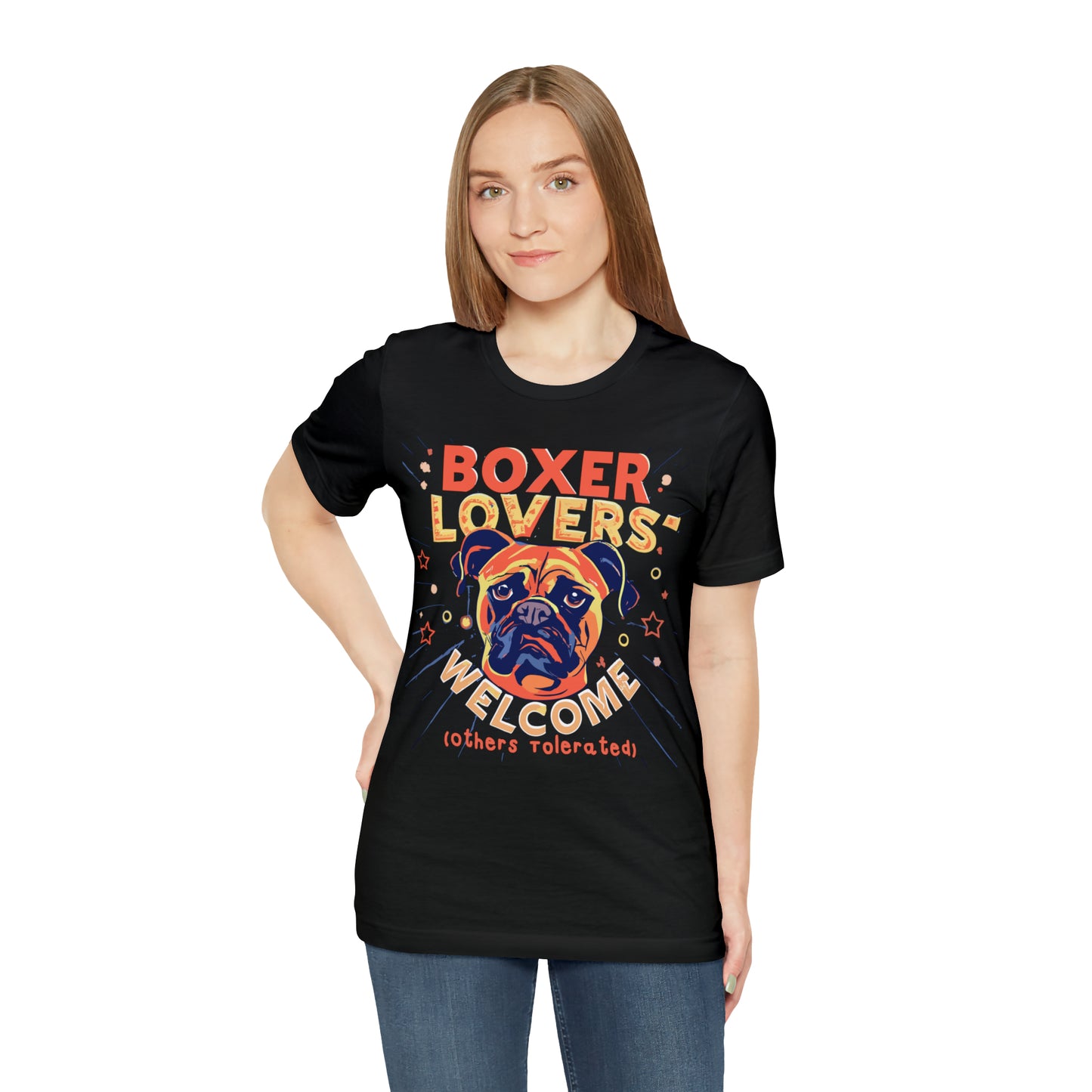 Boxer Lovers Welcome Dog Others Welcome Embrace the Love T-Shirt