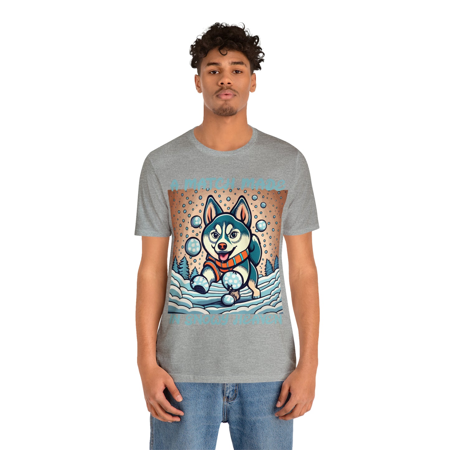 Winter Wonderland Husky Love Match Made In Snowy Heaven T-Shirt