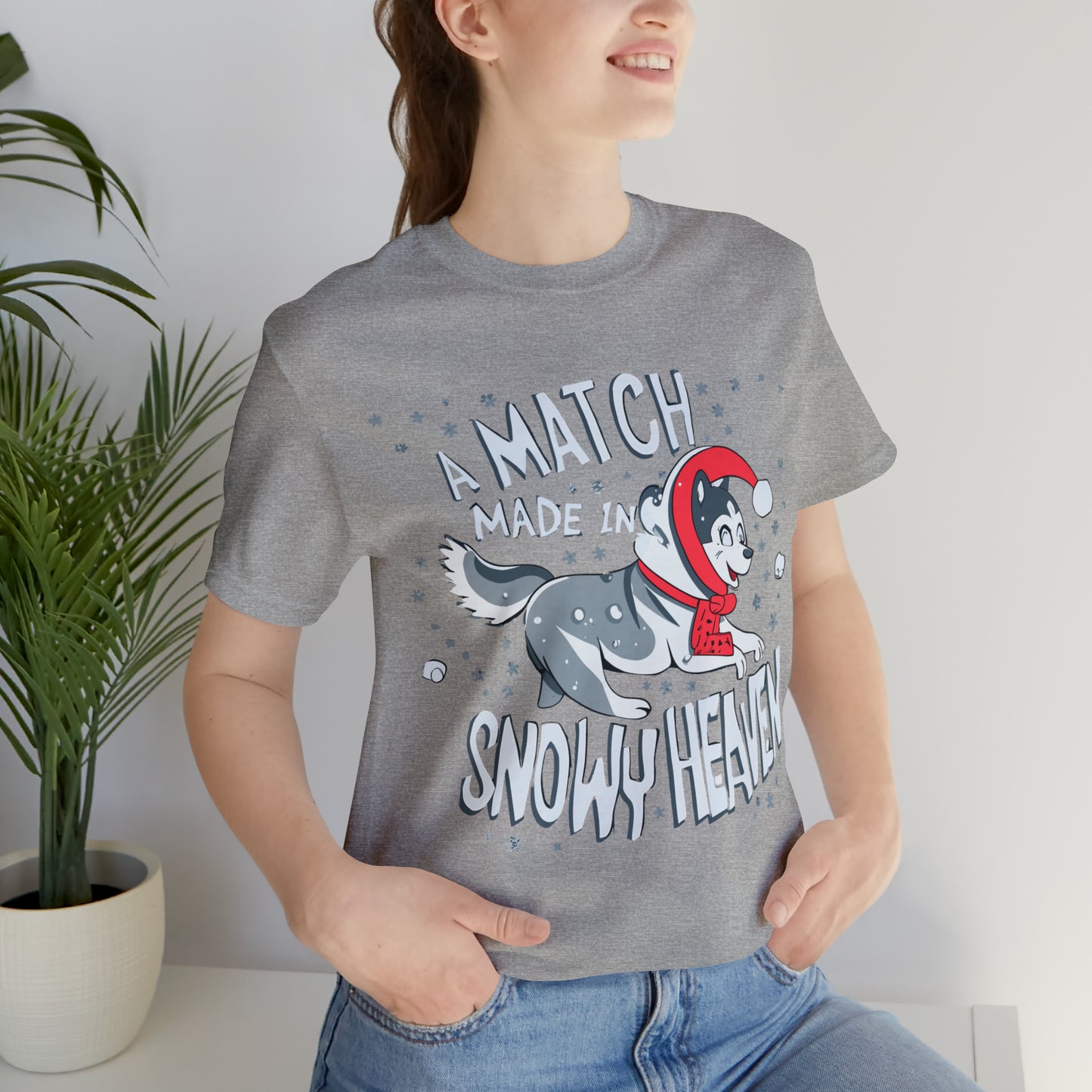 Winter Wonderland Husky Love Match Made In Snowy Heaven T-Shirt