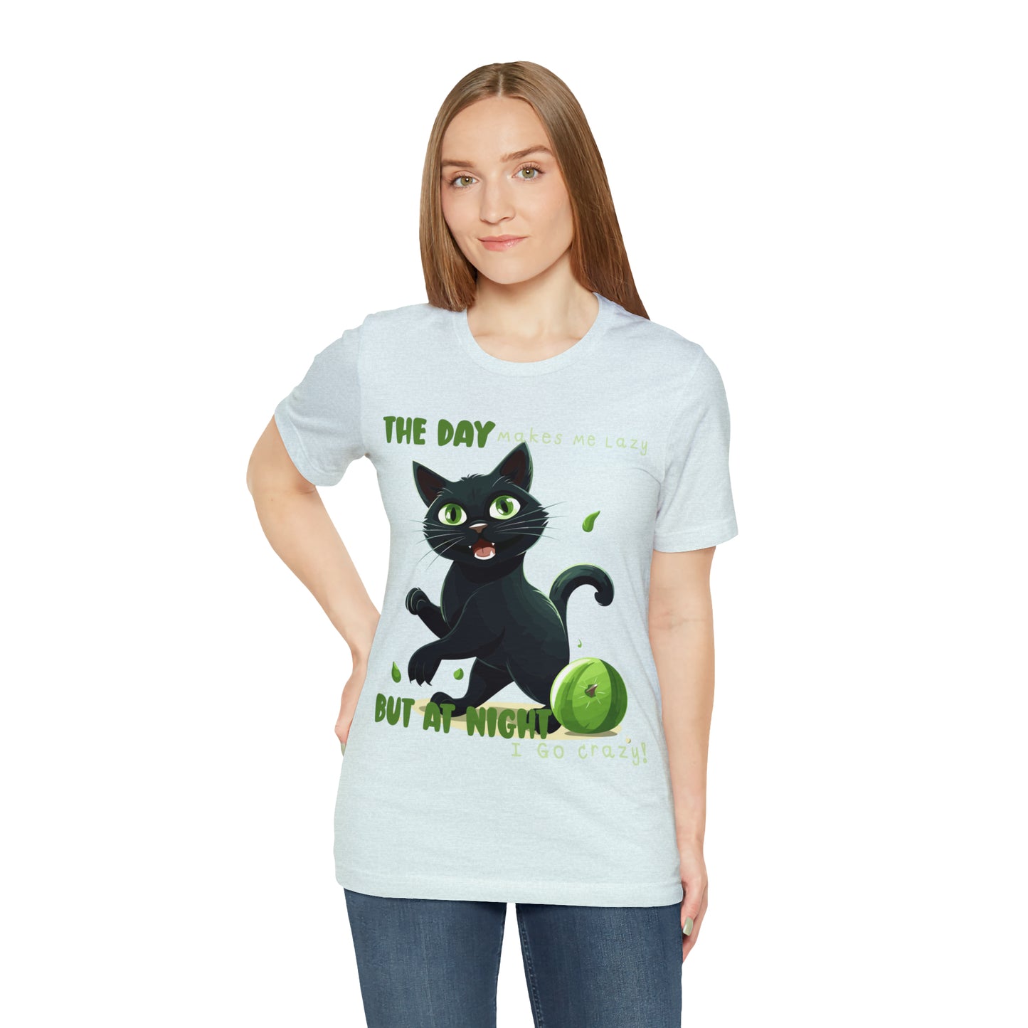 From Lazy Days to Wild Nights Cat Lovers Funny Night Out T-Shirt