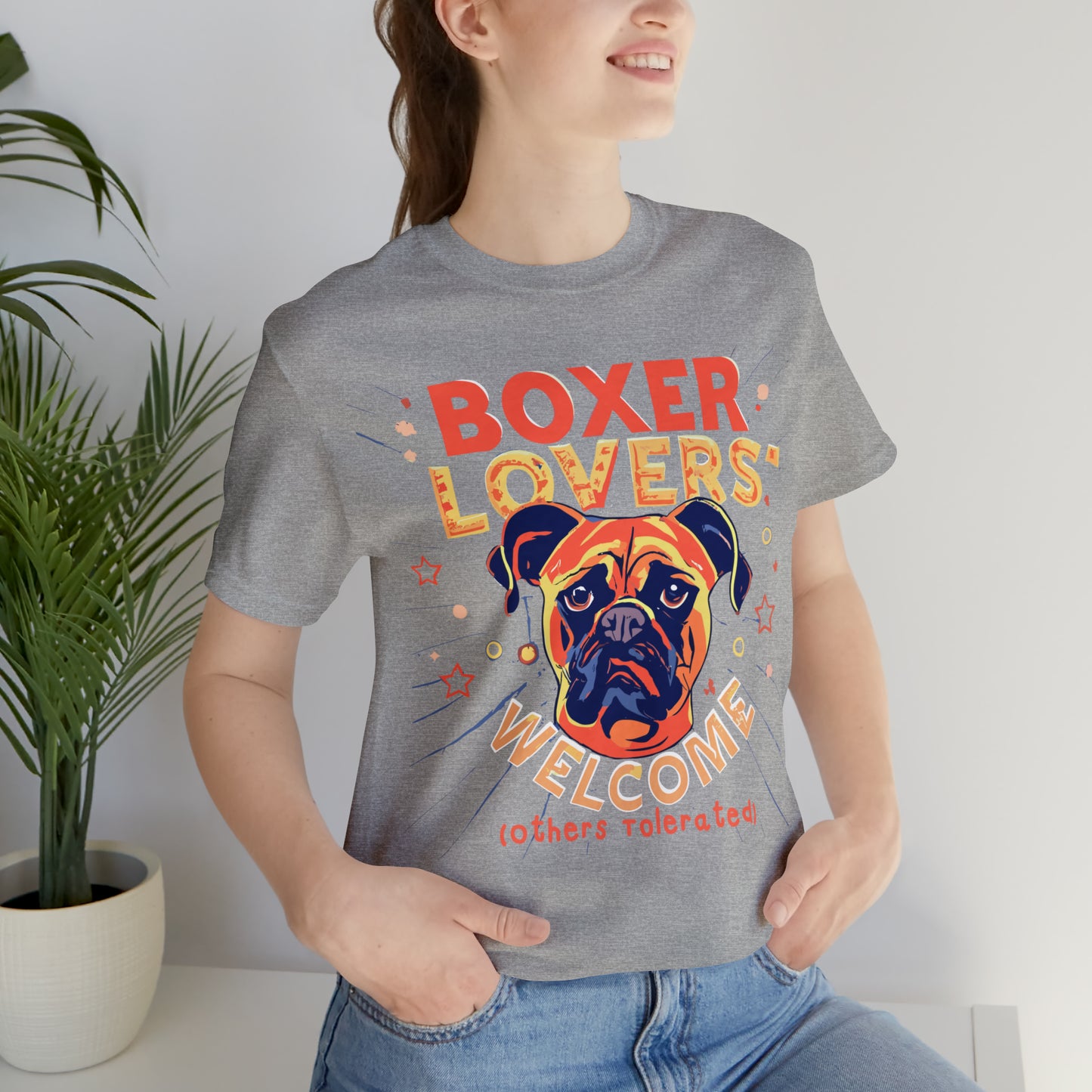 Boxer Lovers Welcome Dog Others Welcome Embrace the Love T-Shirt