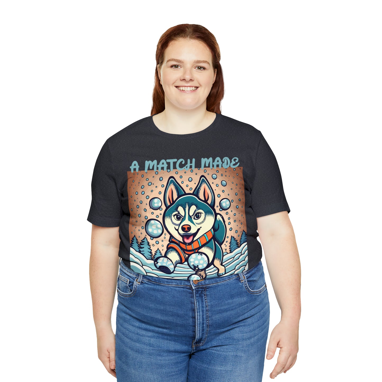 Winter Wonderland Husky Love Match Made In Snowy Heaven T-Shirt