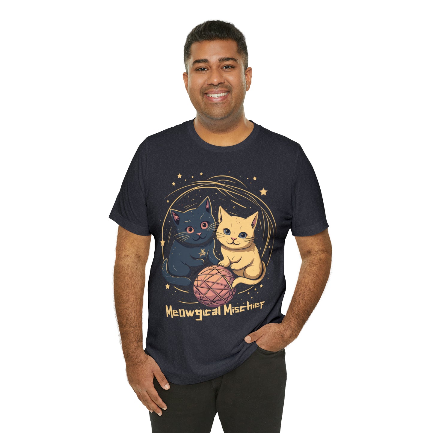 Meowgical Mischief Halloween Black Cat Magic Feline T-Shirt