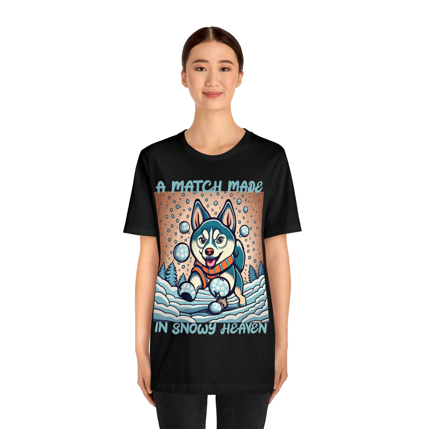 Winter Wonderland Husky Love Match Made In Snowy Heaven T-Shirt