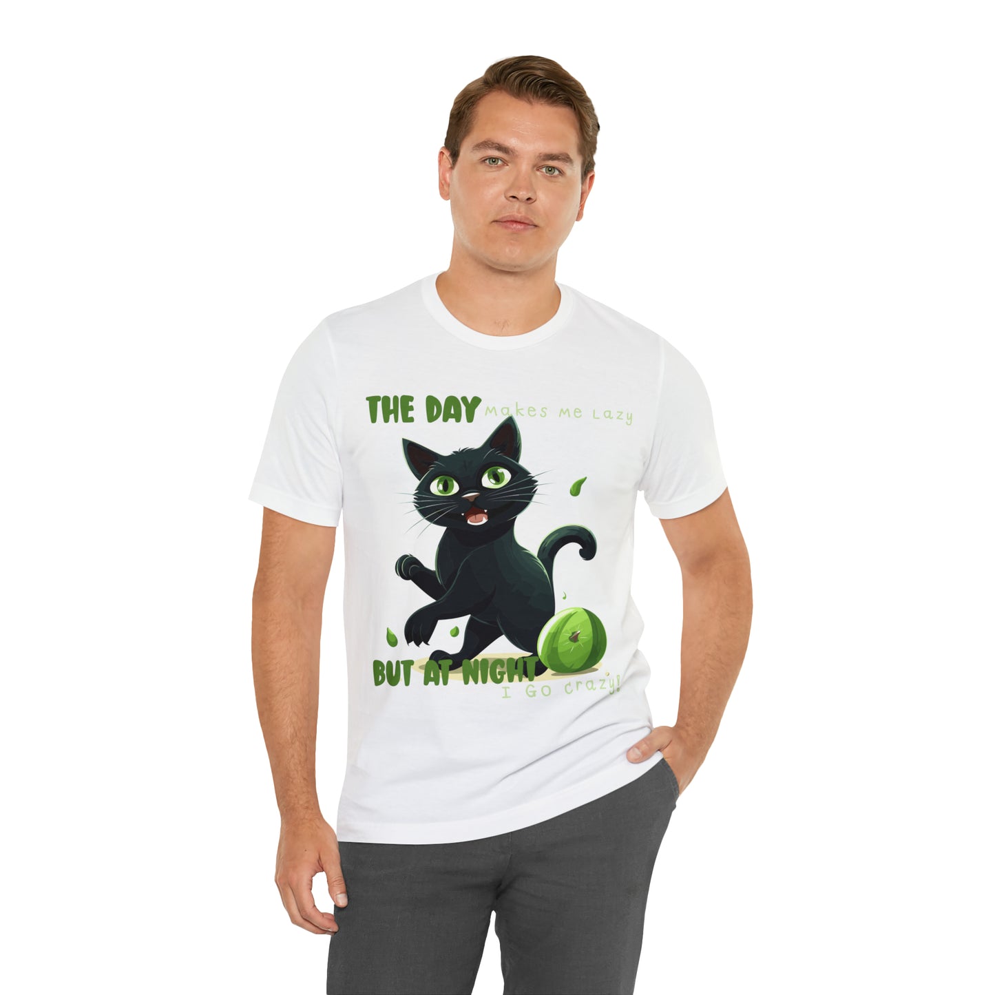 From Lazy Days to Wild Nights Cat Lovers Funny Night Out T-Shirt