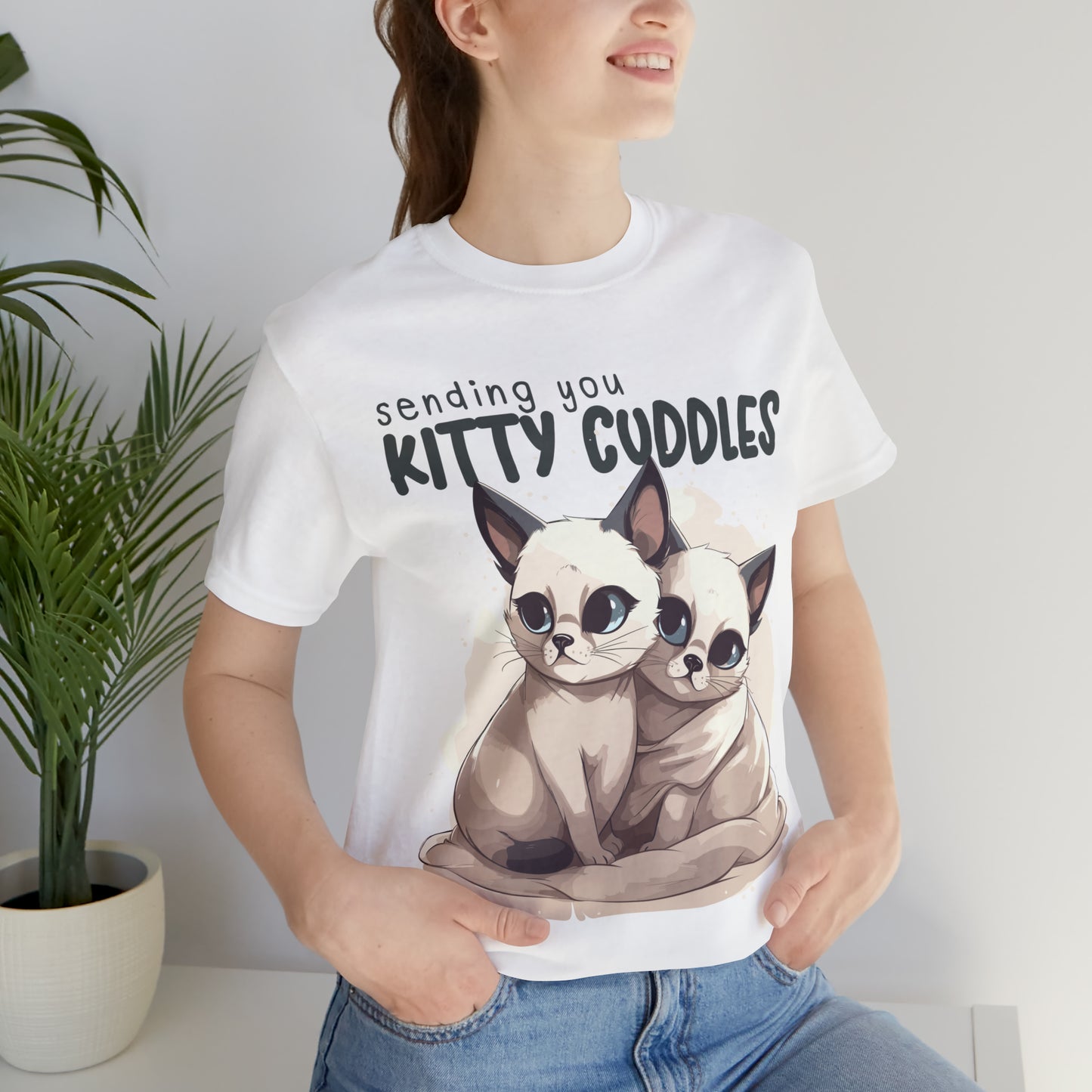 Warm Feline Hugs Sending You Kitty Cuddles Cat Lover T-Shirt