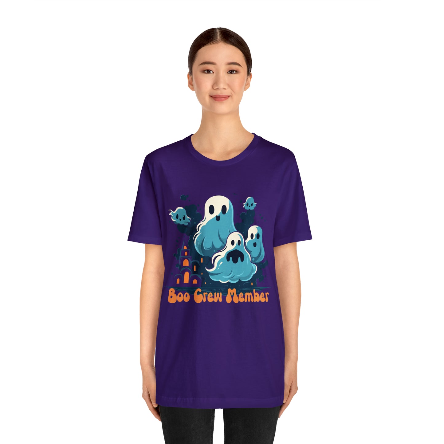 Halloween Boo Crew Member Spooky Ghosts Haunted T-Shirt