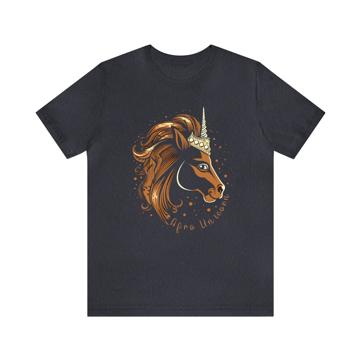 Afro Unicorn with crown - Regal Whimsical Majestic Fantasy Royal T-Shirt