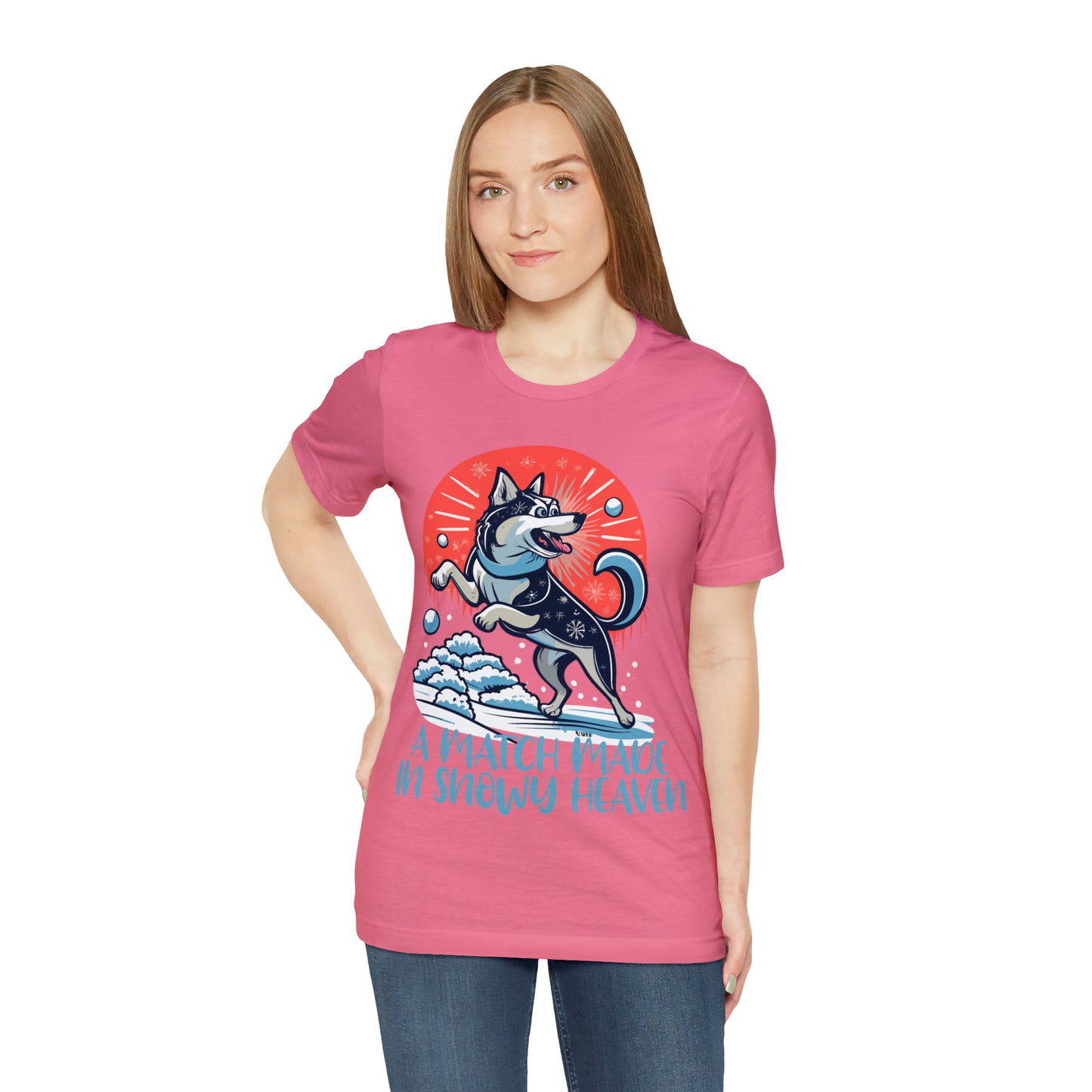 Winter Wonderland Husky Love Match Made In Snowy Heaven T-Shirt