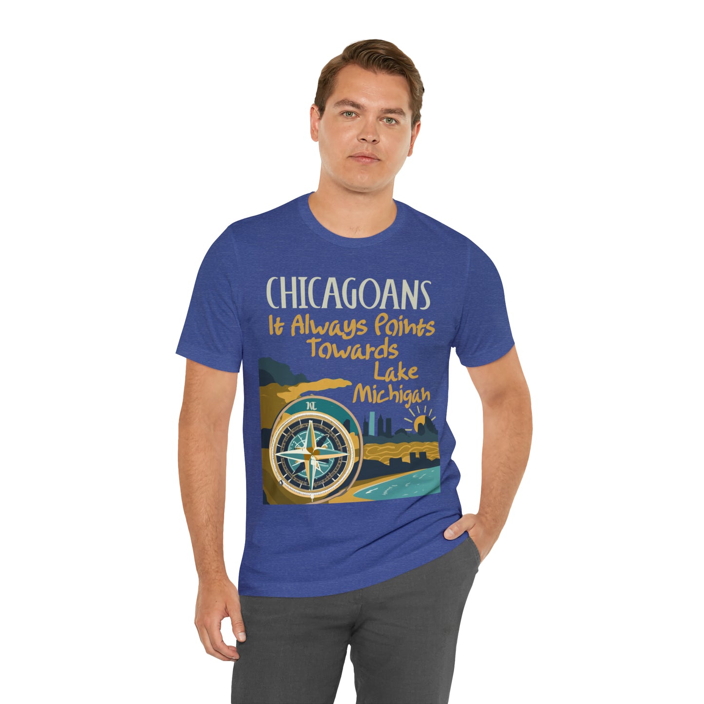 Chicago Compass Always Pointing to Lake Michigan T-Shirt