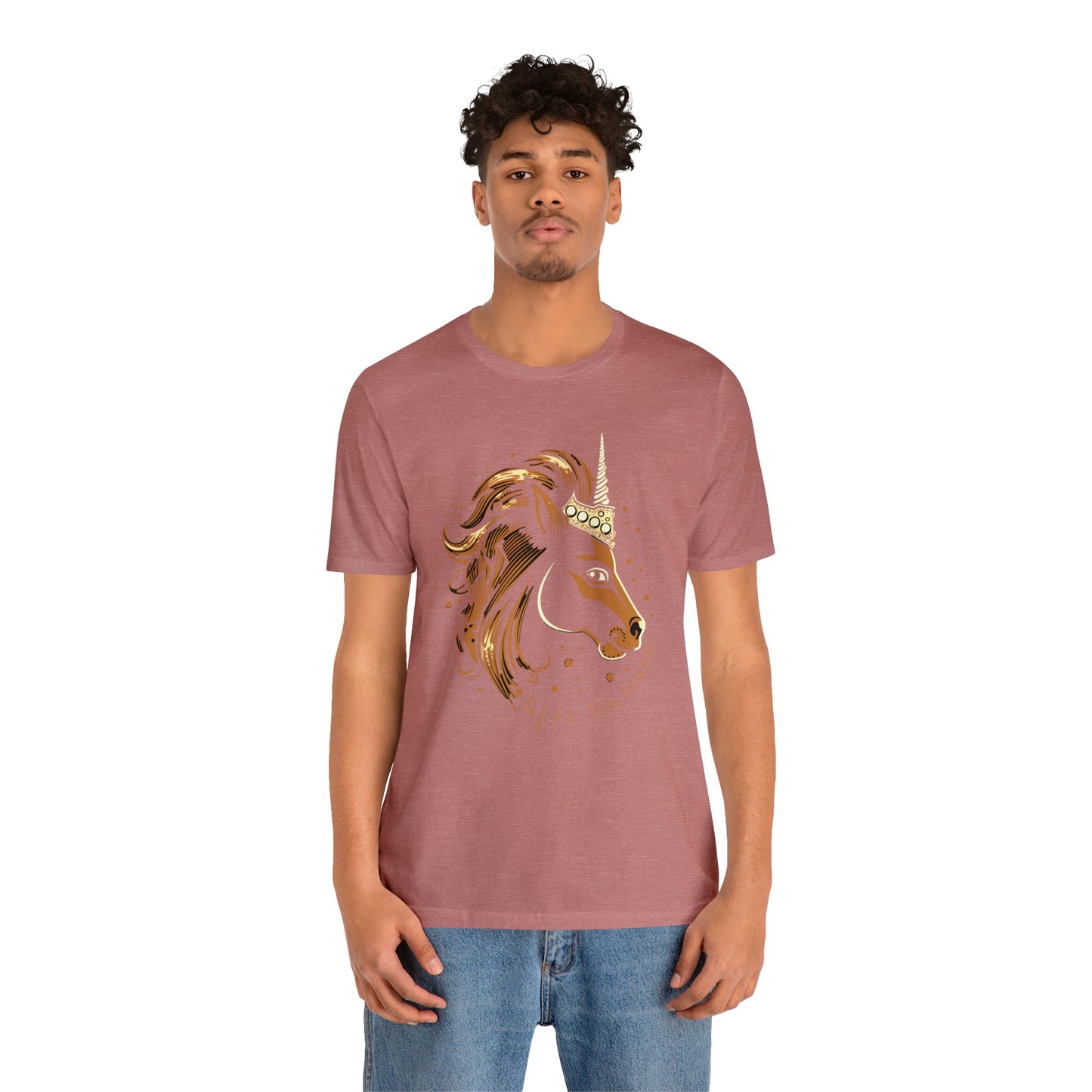 Afro Unicorn with crown - Regal Whimsical Majestic Fantasy Royal T-Shirt