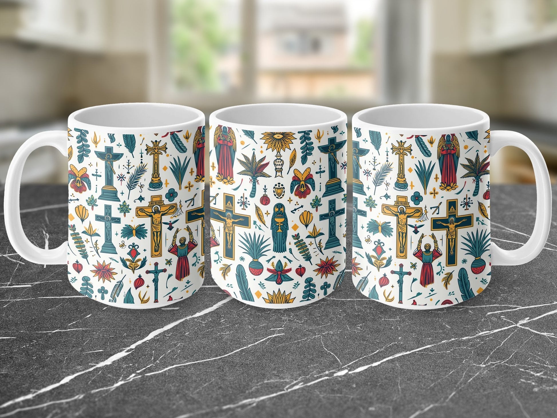 Ancient Egyptian Symbols Mug, Hieroglyphics Pharaohs Anubis Lotus Decorative Coffee Cup, Unique Egyptology Gift, Archaeology Lover Mug - LiquidPrints